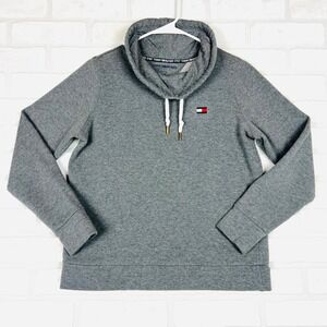 Tommy Hilfiger Sport‎ Women's Gray Funnel Neck Pullover Sweatshirt Top Small